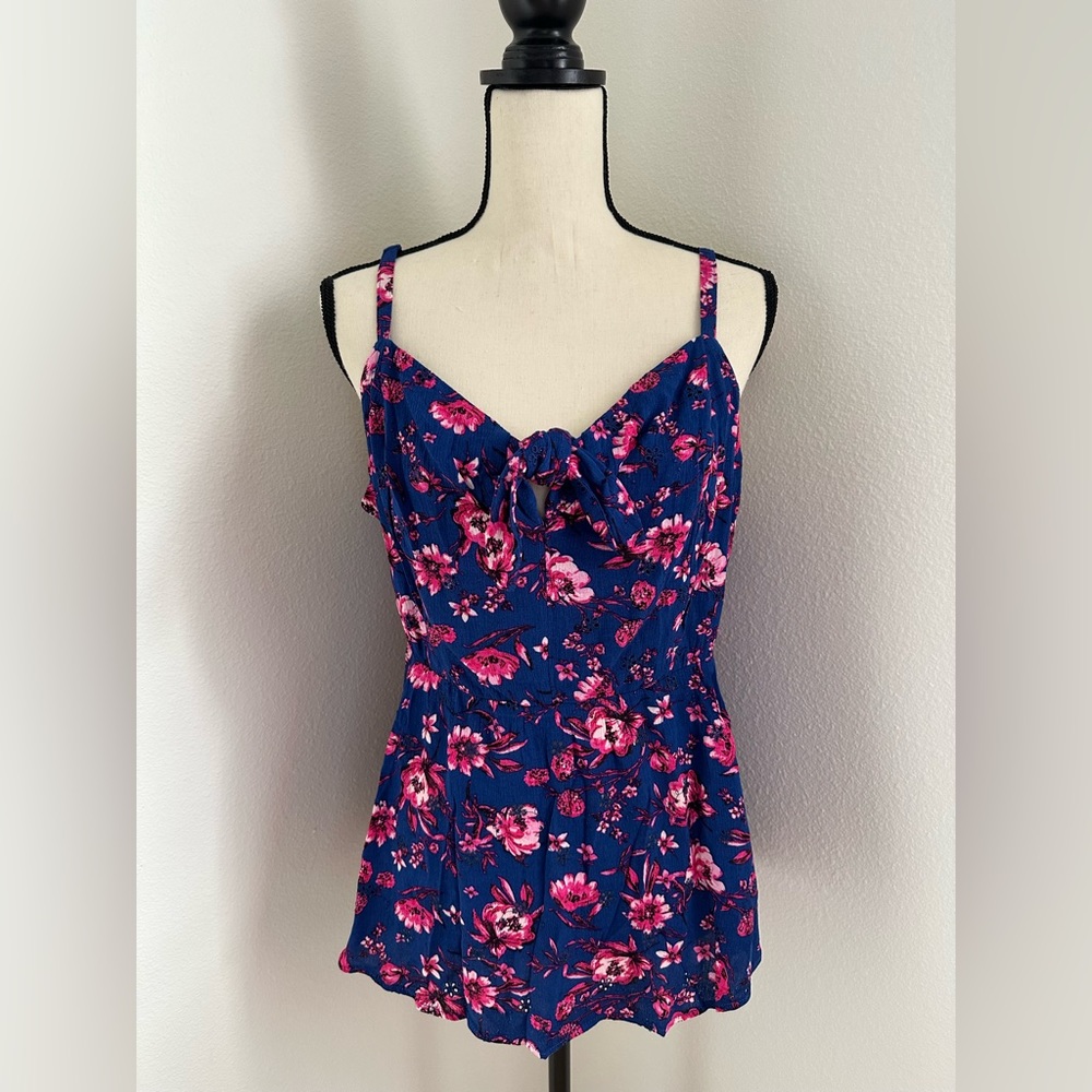NWT TORRID Peplum Eyelet Floral Cami L